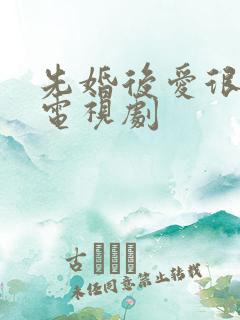 先婚后爱很甜的电视剧