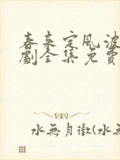春来定风波电视剧全集免费观看