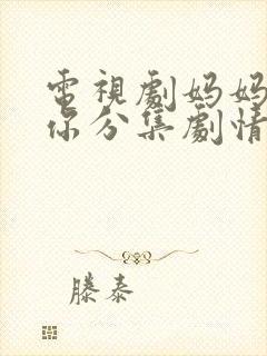 电视剧妈妈在等你分集剧情介绍