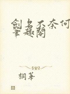 剑名不奈何淮上笔趣阁