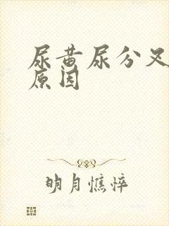 尿黄尿分叉什么原因