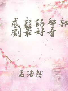 成毅的哪部电视剧最好看