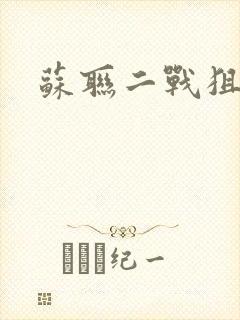 苏联二战狙击手