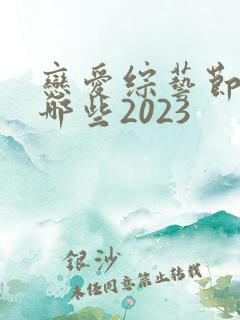 恋爱综艺节目有哪些2023