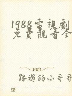 1988电视剧免费观看全集高清