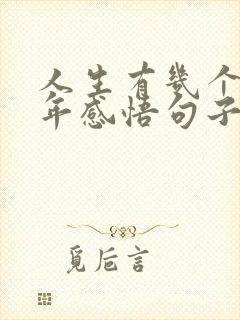 人生有几个二十年感悟句子