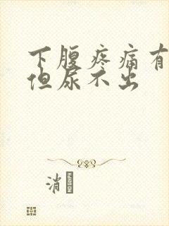 下腹疼痛有尿意但尿不出