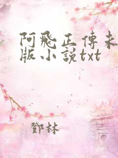 阿飞正传未删减版小说txt