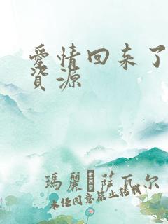 爱情回来了网盘资源
