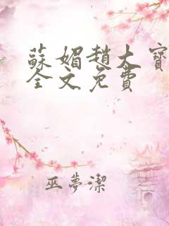苏媚赵大宝小说全文免费