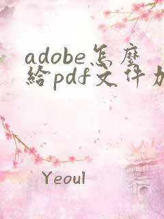 adobe怎么给pdf文件加水印