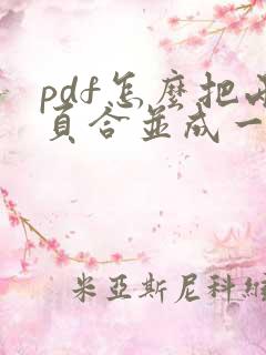 pdf怎么把两页合并成一页