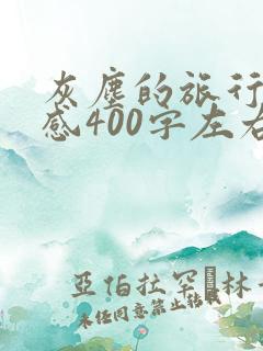 灰尘的旅行读后感400字左右
