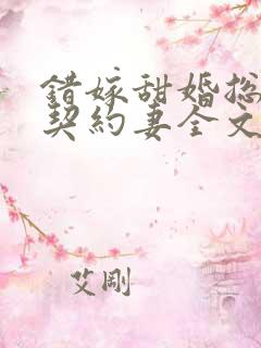 错嫁甜婚总裁的契约妻全文