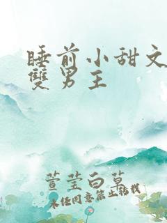睡前小甜文推荐双男主