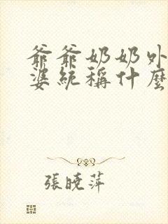 爷爷奶奶外公外婆统称什么