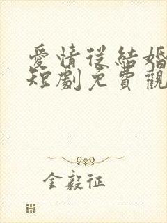 爱情从结婚开始短剧免费观看