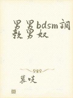 男男bdsm调教男奴