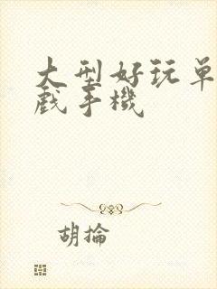 大型好玩单机游戏手机