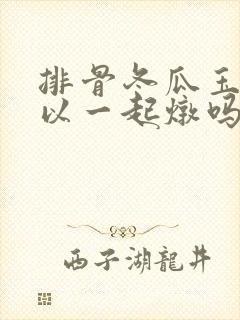 排骨冬瓜玉米可以一起炖吗