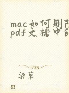 mac如何删除pdf文档中的某一页