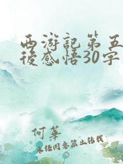西游记第五回读后感悟30字