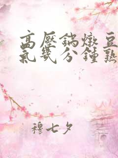 高压锅炖豆角上气几分钟熟