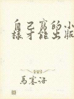 自己写的小说怎样才能出版