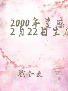 2000年农历2月22日生辰八字