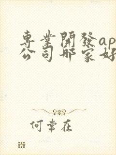 专业开发app公司哪家好