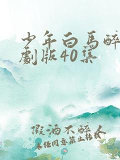 少年白马醉春风剧版40集