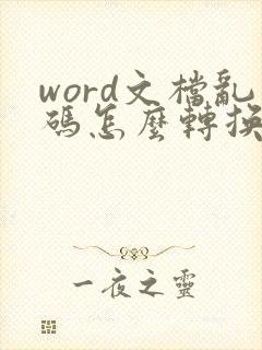 word文档乱码怎么转换成正常文字