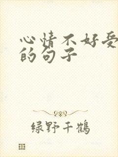 心情不好受委屈的句子