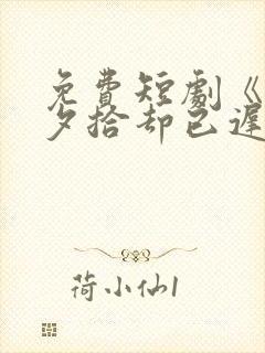 免费短剧《朝花夕拾却已迟》