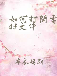 如何打开电脑pdf文件