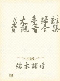 《大梦归离》免费观看全集