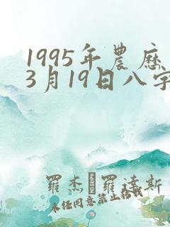 1995年农历3月19日八字算命