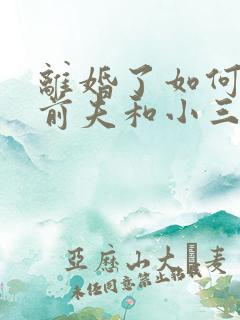 离婚了如何破坏前夫和小三