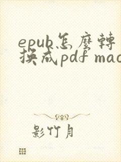 epub怎么转换成pdf mac