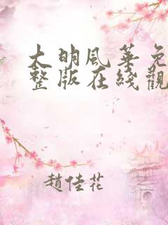 大明风华免费完整版在线观看