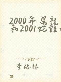 2000年属龙和2001蛇能婚配吗