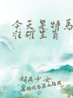 今天是特马打一准确生肖