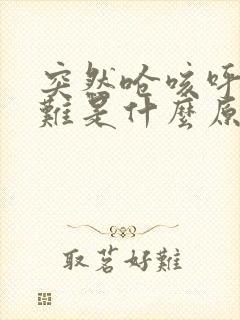突然呛咳呼吸困难是什么原因