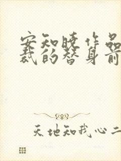 安知晓作品:总裁的替身前妻最新版