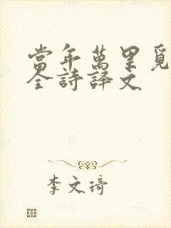 当年万里觅封侯全诗译文