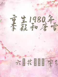重生1980年李毅和唐雪的小说