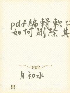 pdf编辑软件如何删除其中一页