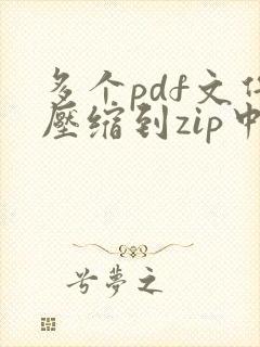 多个pdf文件压缩到zip中最小怎么操作