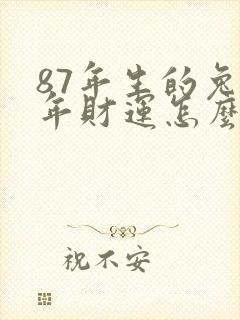87年生的兔今年财运怎么样