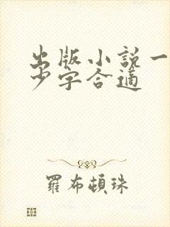 出版小说一章多少字合适
